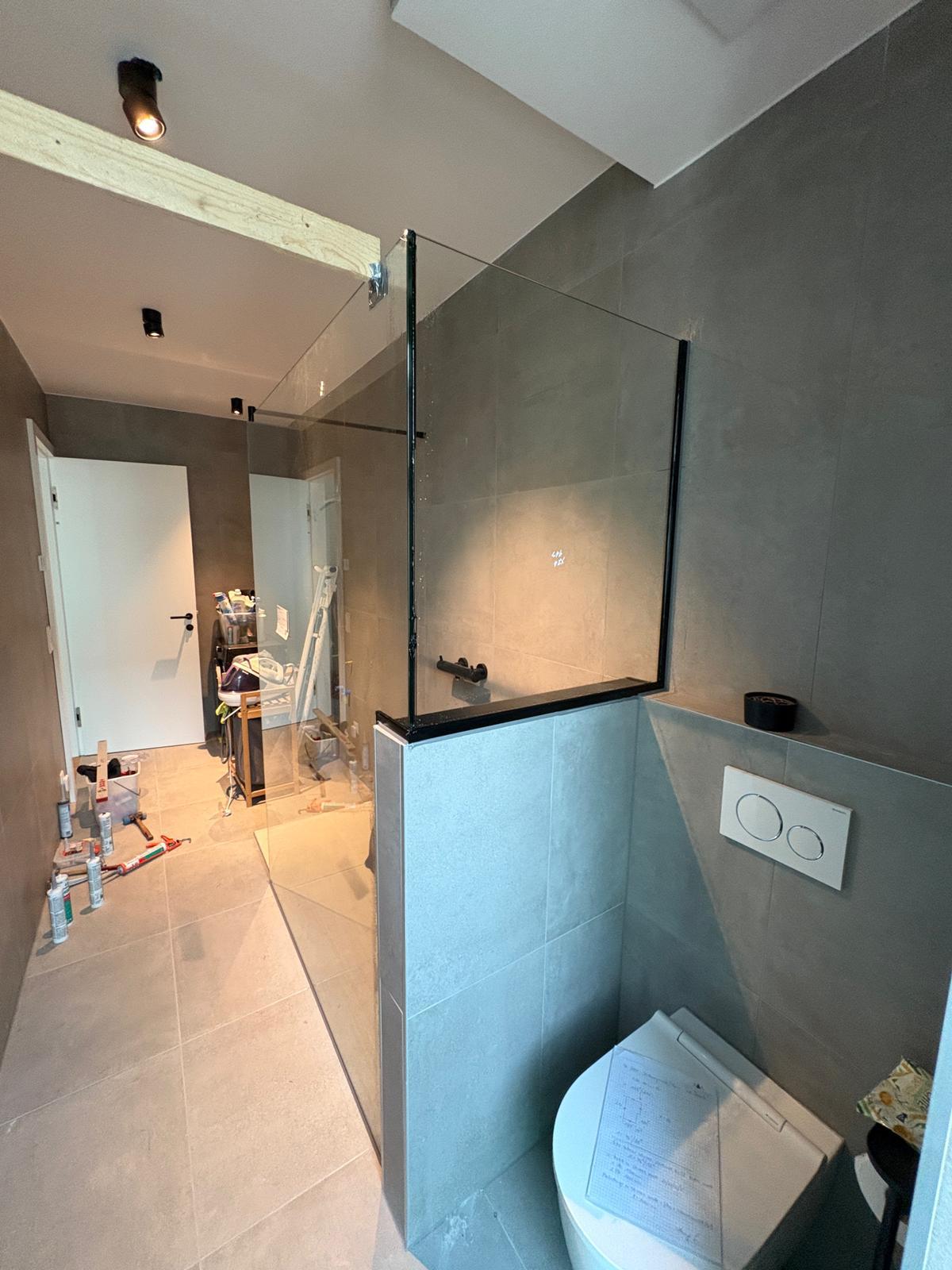Badezimmer während des Umbaus